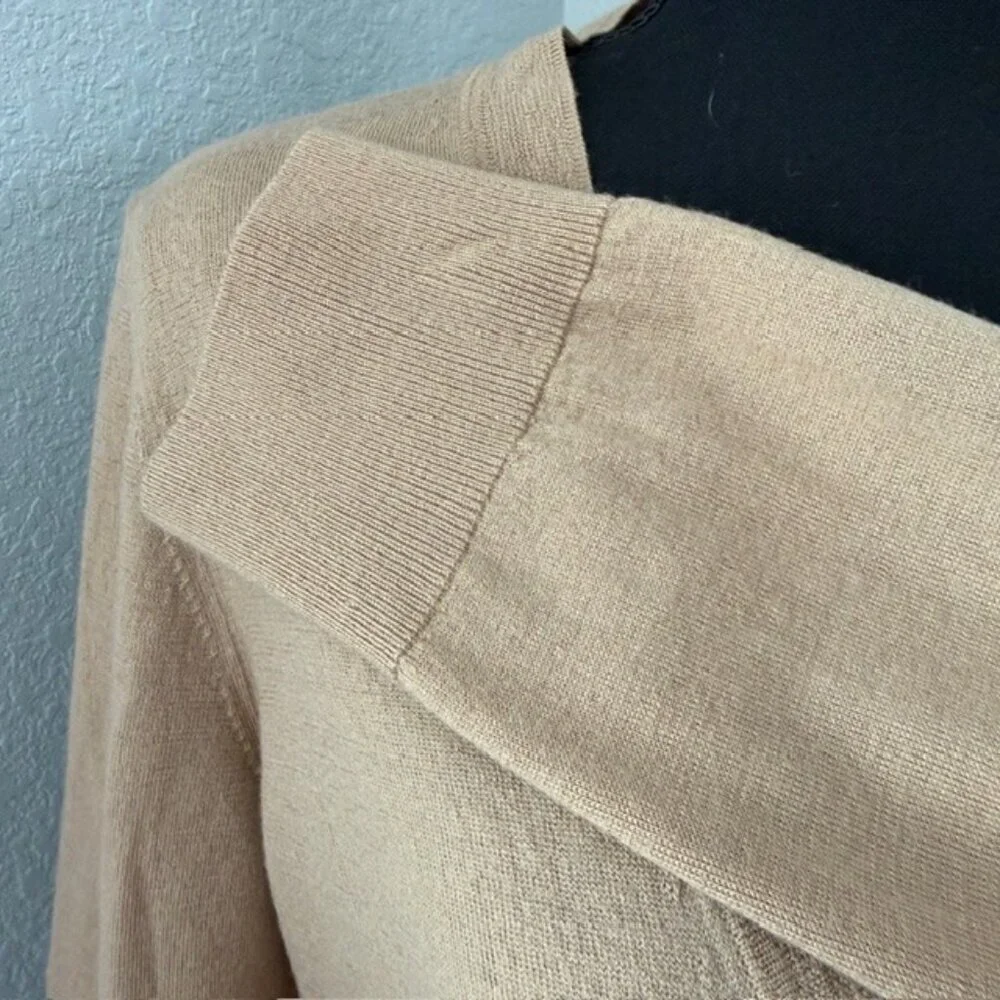 ANN TAYLOR Merino Wool Camel Cardigan Sweater XXL